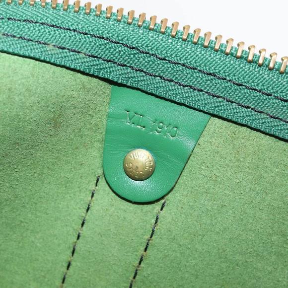 LOUIS VUITTON Epi Keepall 60 Boston Bag Green M42944 LV Auth 85274 - Picture 12 of 16